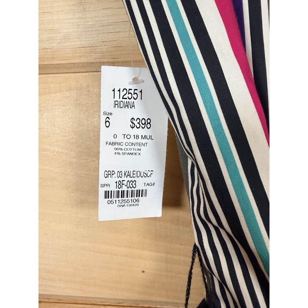 Carlisle women's 2 Piece Shirt And Blouse Size 6 Multi Striped Classic NWT - Picture 6 of 9